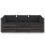 3-Sitzer-Palettensofa mit grau imprägnierten Kiefernholzkissen von vidaXL, Gartensets - Ref: Foro24-3068175, Preis: 347,17 €,...