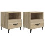 Bedside tables 2 units plywood oak Sonoma by vidaXL, Nightstands - Ref: Foro24-812031, Price: 80,99 €, Discount: %