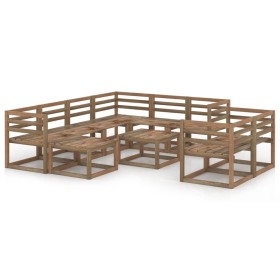 Gartenmöbel 10 Stück Kissen imprägniertes Zirbenholz braun von vidaXL, Gartensets - Ref: Foro24-3067620, Preis: 356,99 €, Rab...