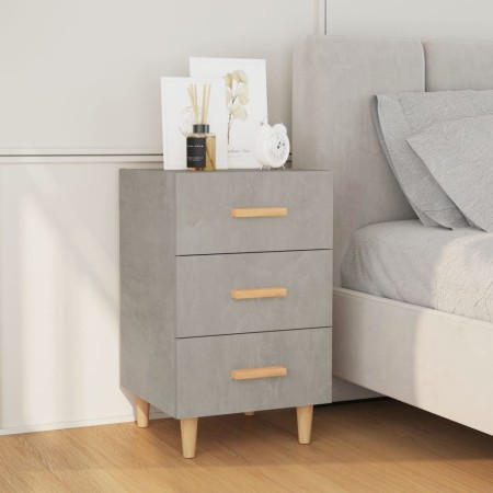 Concrete gray engineered wood bedside table 40x40x66 cm by vidaXL, Nightstands - Ref: Foro24-812082, Price: 57,95 €, Discount: %