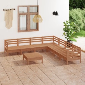 Gartenmöbel-Set 8-teilig aus massivem honigbraunem Kiefernholz von vidaXL, Gartensets - Ref: Foro24-3083102, Preis: 354,86 €,...