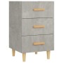 Concrete gray engineered wood bedside table 40x40x66 cm by vidaXL, Nightstands - Ref: Foro24-812082, Price: 57,95 €, Discount: %