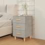 Concrete gray engineered wood bedside table 40x40x66 cm by vidaXL, Nightstands - Ref: Foro24-812082, Price: 57,95 €, Discount: %