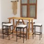 7-piece garden bar set with brown cushions by vidaXL, Garden sets - Ref: Foro24-3067965, Price: 338,29 €, Discount: %