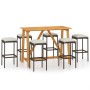 7-piece garden bar set with brown cushions by vidaXL, Garden sets - Ref: Foro24-3067965, Price: 338,29 €, Discount: %