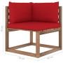 5-piece pallet garden set with impregnated pine wood cushions by vidaXL, Garden sets - Ref: Foro24-3067350, Price: 283,99 €, ...