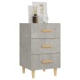 Concrete gray engineered wood bedside table 40x40x66 cm by vidaXL, Nightstands - Ref: Foro24-812082, Price: 57,95 €, Discount: %