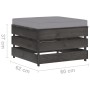 Sectional ottoman with gray impregnated wood cushion by vidaXL, Modular outdoor sofas - Ref: Foro24-3068133, Price: 66,19 €, ...