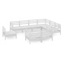 Garden furniture set 9 pieces solid white pine wood by vidaXL, Garden sets - Ref: Foro24-3083075, Price: 417,10 €, Discount: %