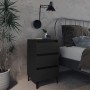 Mesita de noche con patas de metal negro 40x35x69 cm de vidaXL, Mesitas de noche - Ref: Foro24-805907, Precio: 62,90 €, Descu...