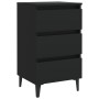 Bedside table with black metal legs 40x35x69 cm by vidaXL, Nightstands - Ref: Foro24-805907, Price: 62,90 €, Discount: %