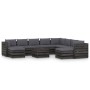 Garden furniture 11 pieces with gray impregnated wood cushions by vidaXL, Garden sets - Ref: Foro24-3068420, Price: 1,00 €, D...