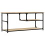 TV-Schrank aus Sonoma-Eichensperrholz und Stahl, 103 x 38 x 46,5 cm von vidaXL, TV-Möbel - Ref: Foro24-831824, Preis: 49,99 €...