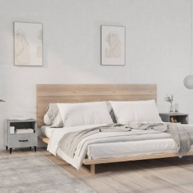 Bedside tables 2 units plywood gray concrete by vidaXL, Nightstands - Ref: Foro24-812033, Price: 67,99 €, Discount: %