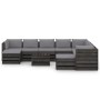 Garden furniture 11 pieces with gray impregnated wood cushions by vidaXL, Garden sets - Ref: Foro24-3068421, Price: 1,00 €, D...