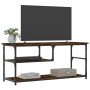 Smoked oak plywood and steel TV cabinet 103x38x46.5 cm by vidaXL, TV Furniture - Ref: Foro24-831825, Price: 49,11 €, Discount: %