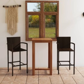 Brown 3-piece garden bar set by vidaXL, Garden sets - Ref: Foro24-3067984, Price: 261,64 €, Discount: %