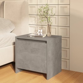 Concrete gray engineered wood bedside table 45x34x44.5 cm by vidaXL, Nightstands - Ref: Foro24-809871, Price: 32,65 €, Discou...