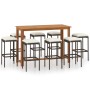 9-piece garden bar set with brown cushions by vidaXL, Garden sets - Ref: Foro24-3068013, Price: 436,00 €, Discount: %