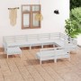 Gartenmöbel-Set 10-teilig aus massivem weißem Kiefernholz von vidaXL, Gartensets - Ref: Foro24-3083065, Preis: 481,75 €, Raba...