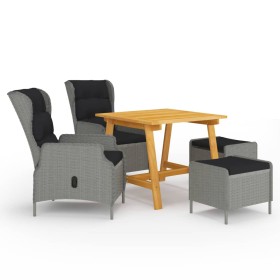 5-piece light gray garden dining set by vidaXL, Garden sets - Ref: Foro24-3068729, Price: 902,99 €, Discount: %