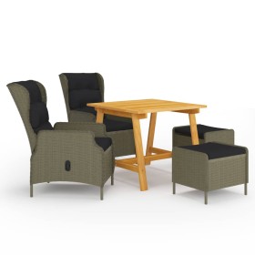 5-piece brown garden dining set by vidaXL, Garden sets - Ref: Foro24-3068730, Price: 752,23 €, Discount: %