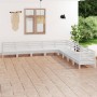 Juego de muebles de jardín 9 piezas madera maciza pino blanco de vidaXL, Conjuntos de jardín - Ref: Foro24-3083115, Precio: 4...