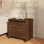 Bedside table 2 units engineered wood brown oak 45x34x44.5 cm by vidaXL, Nightstands - Ref: Foro24-813049, Price: 57,25 €, Di...