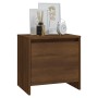 Bedside table 2 units engineered wood brown oak 45x34x44.5 cm by vidaXL, Nightstands - Ref: Foro24-813049, Price: 57,25 €, Di...