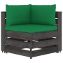 2-Sitzer-Palettensofa mit grau imprägnierten Kiefernholzkissen von vidaXL, Gartensets - Ref: Foro24-3068161, Preis: 245,63 €,...