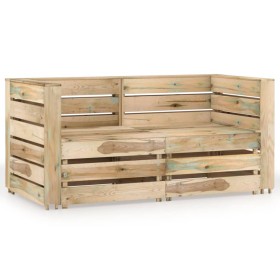 2-seater garden sofa in green impregnated pine wood by vidaXL, Garden sets - Ref: Foro24-3068049, Price: 255,99 €, Discount: %