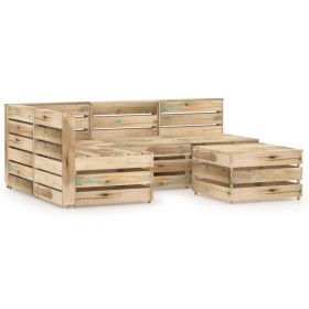 Gartenmöbel-Set 5-teilig grün imprägniertes Kiefernholz von vidaXL, Gartensets - Ref: Foro24-3068065, Preis: 311,99 €, Rabatt: %