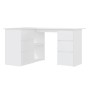 White plywood corner desk 145x100x76 cm by vidaXL, Desks - Ref: Foro24-801089, Price: 244,71 €, Discount: %