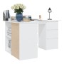 White plywood corner desk 145x100x76 cm by vidaXL, Desks - Ref: Foro24-801089, Price: 244,71 €, Discount: %