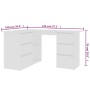 White plywood corner desk 145x100x76 cm by vidaXL, Desks - Ref: Foro24-801089, Price: 244,71 €, Discount: %