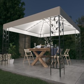 Carpa cenador de jardín con tira de luz LED 3x3 m blanco de vidaXL, Carpas y cenadores - Ref: Foro24-3070311, Precio: 287,99 ...