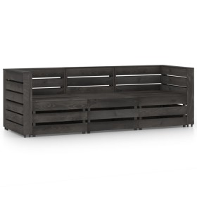 3-seater garden sofa in gray impregnated pine wood by vidaXL, Garden sets - Ref: Foro24-3068050, Price: 246,99 €, Discount: %