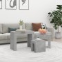 Stackable coffee tables 3 pieces concrete gray chipboard by vidaXL, Coffee table - Ref: Foro24-808544, Price: 62,64 €, Discou...