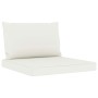 Set de muebles de jardín 9 piezas con cojines blanco crema de vidaXL, Conjuntos de jardín - Ref: Foro24-3067490, Precio: 661,...