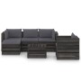 Garden furniture 6 pieces with gray impregnated wood cushions by vidaXL, Garden sets - Ref: Foro24-3068456, Price: 603,14 €, ...