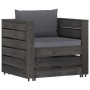 Garden furniture 6 pieces with gray impregnated wood cushions by vidaXL, Garden sets - Ref: Foro24-3068456, Price: 603,14 €, ...