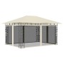 Pavillon mit Moskitonetz und cremefarbenem LED-Lichtstreifen 4x3x2,73m 180 g/m² von vidaXL, Zelte und Pavillons - Ref: Foro24...