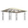 Pavillon mit Moskitonetz und cremefarbenem LED-Lichtstreifen 4x3x2,73m 180 g/m² von vidaXL, Zelte und Pavillons - Ref: Foro24...