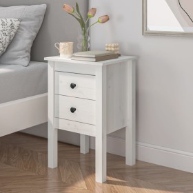 Solid white pine wood bedside table 40x35x61.5 cm by vidaXL, Nightstands - Ref: Foro24-813691, Price: 59,74 €, Discount: %