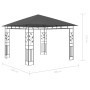 Moskitonetz-Pavillon und LED-Lichtband anthrazit 3x3x2,73m 180 g/m² von vidaXL, Zelte und Pavillons - Ref: Foro24-3070316, Pr...