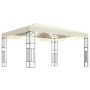 Pavillon mit LED-Lichtleiste 3x4 m cremefarbener Stoff von vidaXL, Zelte und Pavillons - Ref: Foro24-3070328, Preis: 213,47 €...