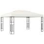 Pavillon mit LED-Lichtleiste 3x4 m cremefarbener Stoff von vidaXL, Zelte und Pavillons - Ref: Foro24-3070328, Preis: 213,47 €...