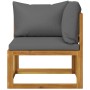 2-seater garden bench with dark gray cushions by vidaXL, garden benches - Ref: Foro24-3068851, Price: 185,99 €, Discount: %