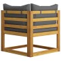 2-seater garden bench with dark gray cushions by vidaXL, garden benches - Ref: Foro24-3068851, Price: 185,99 €, Discount: %