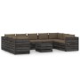 Garden furniture 10 pieces with gray impregnated wood cushions by vidaXL, Garden sets - Ref: Foro24-3068380, Price: 1,00 €, D...